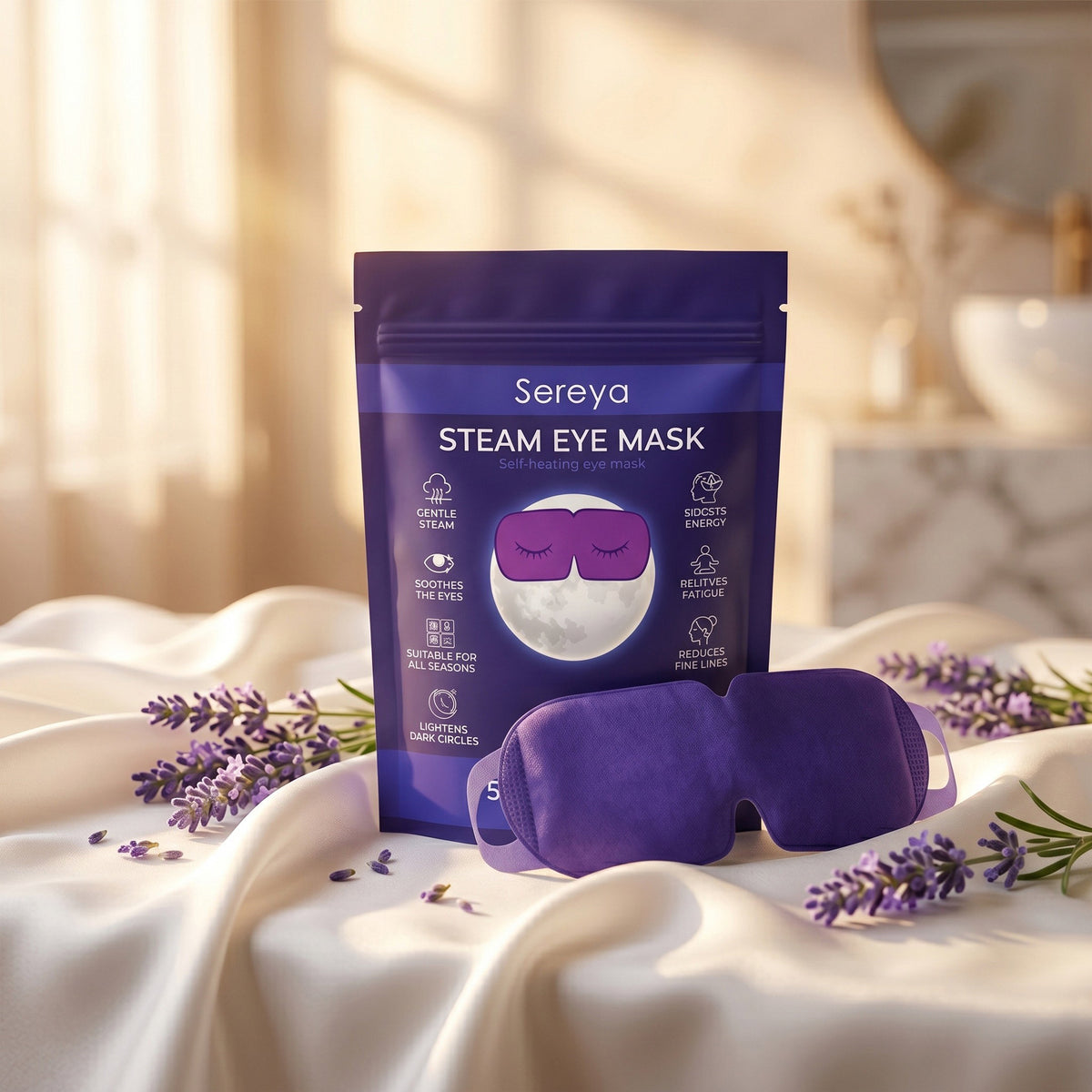 Sereya Steam Eye Mask ? Self-Heating Relief for Sleep & Tired Eyes