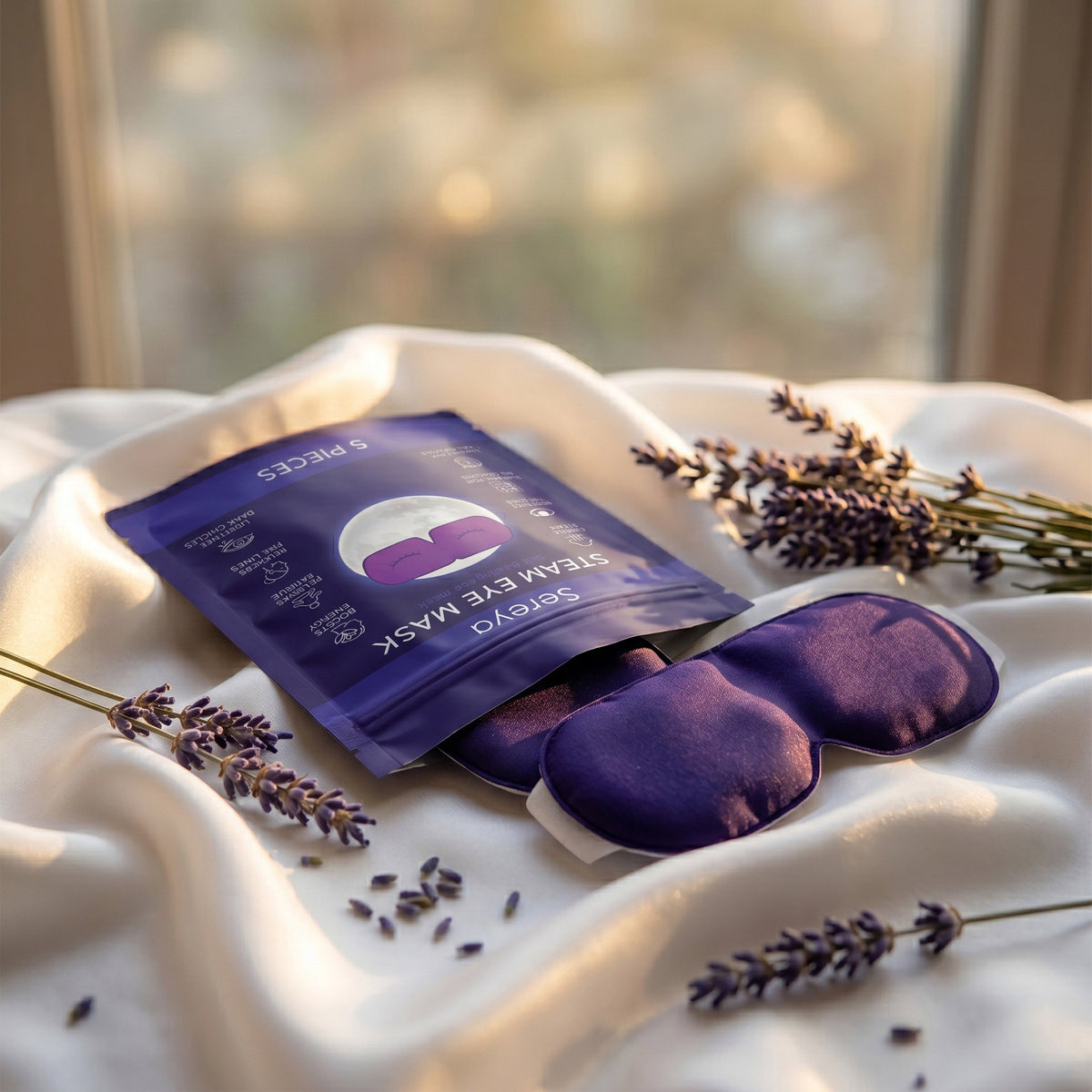 Sereya Steam Eye Mask ? Self-Heating Relief for Sleep & Tired Eyes